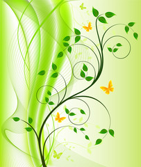 Sticker - Floral background  vector