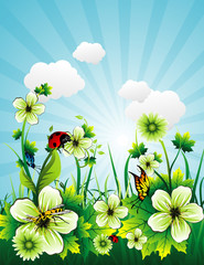 Wall Mural - flores en vector