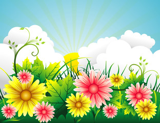 Wall Mural - jardin en vector