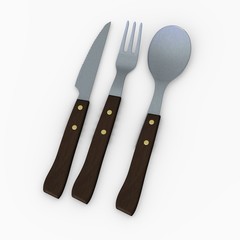 Wall Mural - fork, knife and spoon