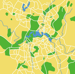 vector map of canberra.