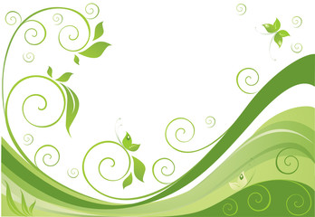 Wall Mural - Green eco card