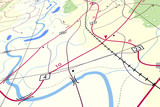 Fototapeta Mapy - Countryside map