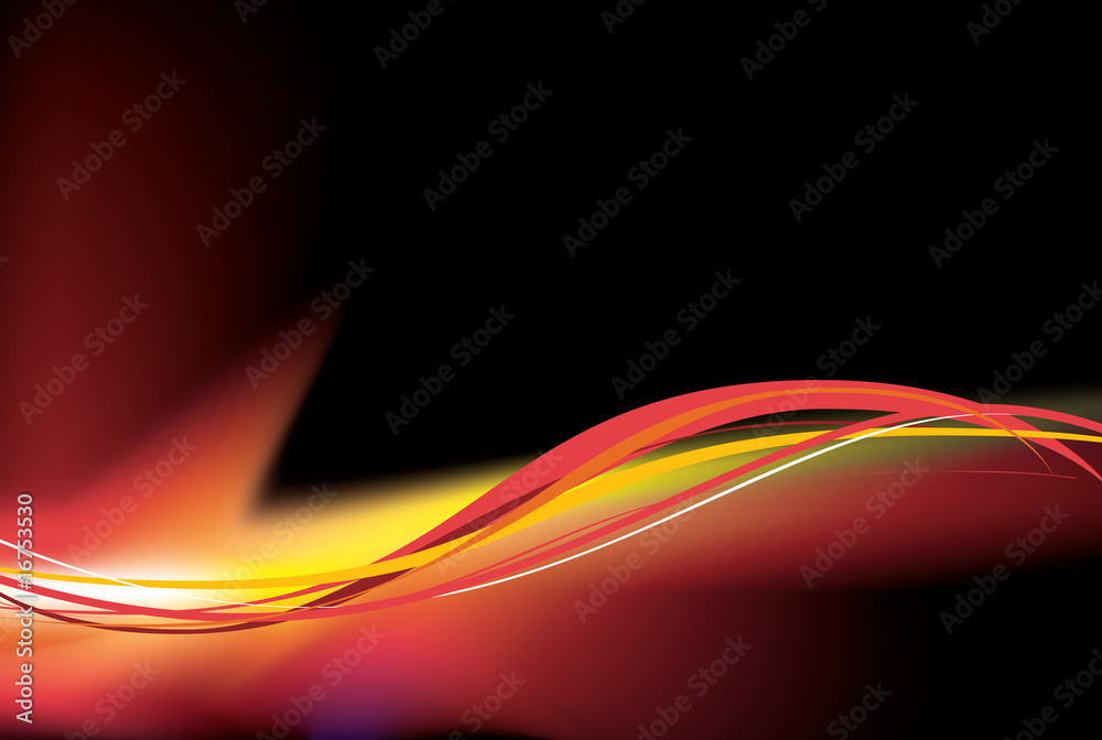 red and aorange abstract background with lines and movement Stock ...