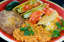 Colorful Mexican Food Plate