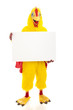 © Lisa F. Young - Chicken Man Holds Blank Sign