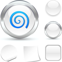 Swirl  white icon. Vector illustration