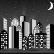 © BibiDesign - A cityscape at night. Vector Illustration.