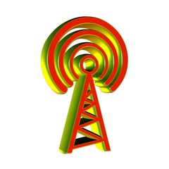 Wall Mural - 3d radio antenna