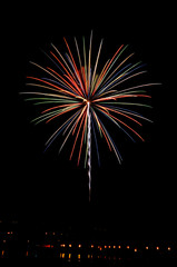 fireworks isolated in black background