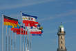internationale Flaggen Leuchtturm