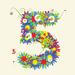 Numbers, floral design. See also numbers in my gallery