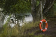 © themightyshrub - A life ring stands by the side of a lake