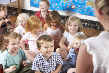 Young Girl Playing at Montessori/Pre-School