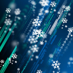 Poster - Modern technology winter style illustration