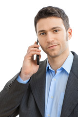 Poster - Businessman talking on mobile phone