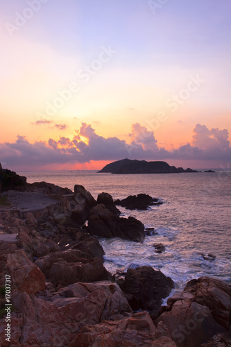 Foto-Schiebevorhang einzelne Stoffpaneele - Coastal Sunrise (von rodho)