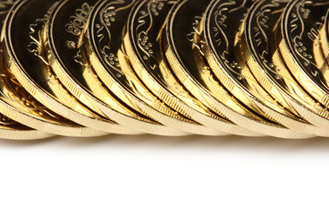 Golden coins background