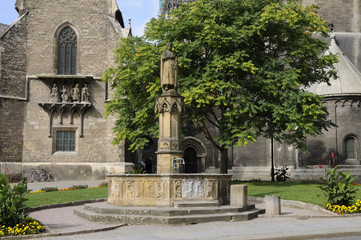 Poster - Ekkehardtdenkmal auf dem Dombrunnen in Naumburg