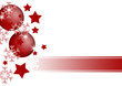 cartolina natalizia con palline rosse