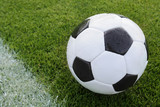 Fototapeta Sport - Soccer ball on grass