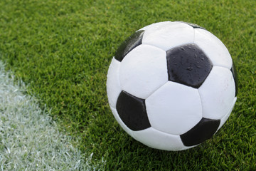 Soccer ball on grass