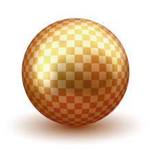 3D Golden Checker Sphere