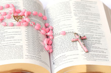 Open Bible And Rosary