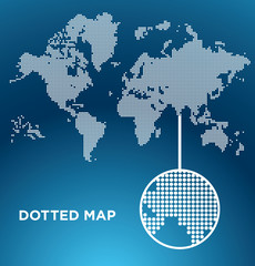 vector dotted map of the world