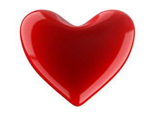 Wall Mural - isolated heart on white background. 3d image.
