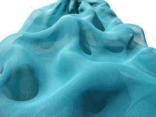 silky turquoise material