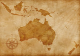 Fototapeta Mapy - Australia old map illustration