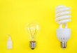 Illumination Evolution: candle, light bulb & energy saving lamp