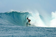 Surfer in the barrel, Mentawai Islands, Indonesia
