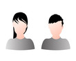 male female web avatars vector