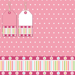 Canvas Print - pink polka wrapping