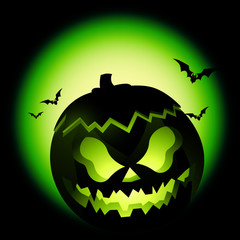 Green Halloween Pumpkin