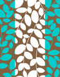 Floral seamless pattern with styled leaves