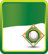 Baseball diamond on green checked background