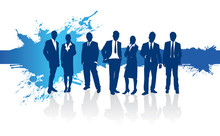 Business People With Splash Background