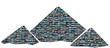 die drei Pyramiden Collage - Weiß