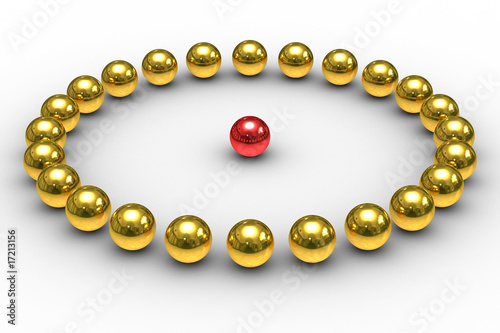 Conceptual image of teamwork. Isolated 3D image.