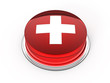 Cross red glass button