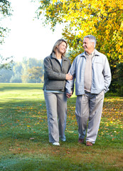 Wall Mural - Happy elderly couple