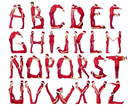 The Alphabet formed by humans.