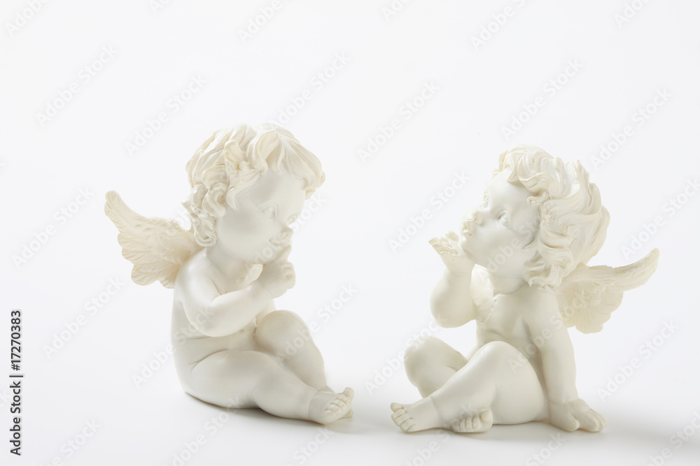 双子の天使石膏像 双子の天使石膏像