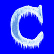 canvas print picture - Ice-covered alphabet. Letter C.Upper case.With clipping path.