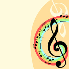 Wall Mural - musical theme background. vector