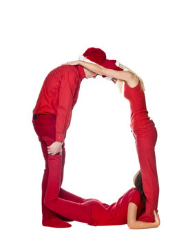 Elfs forming the letter 'O'
