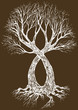 vector illustration tattoo design (tree)